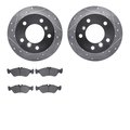 Dynamic Friction Co 7502-40019, Rotors-Drilled and Slotted-Silver with 5000 Advanced Brake Pads, Zinc Coated 7502-40019